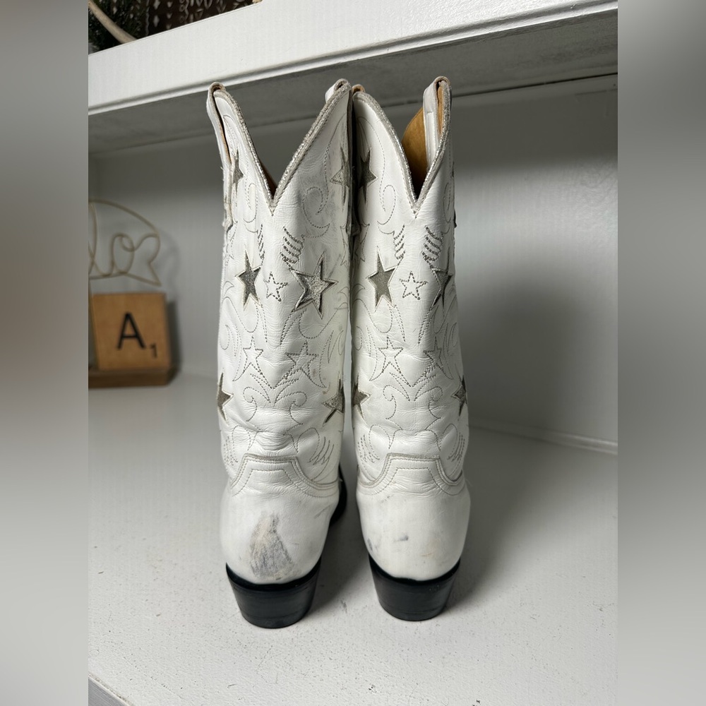 Idyllwind White Star Cowboy Boots Western Embroidered Cowgirl Women’s 7.5B - Picture 6 of 9
